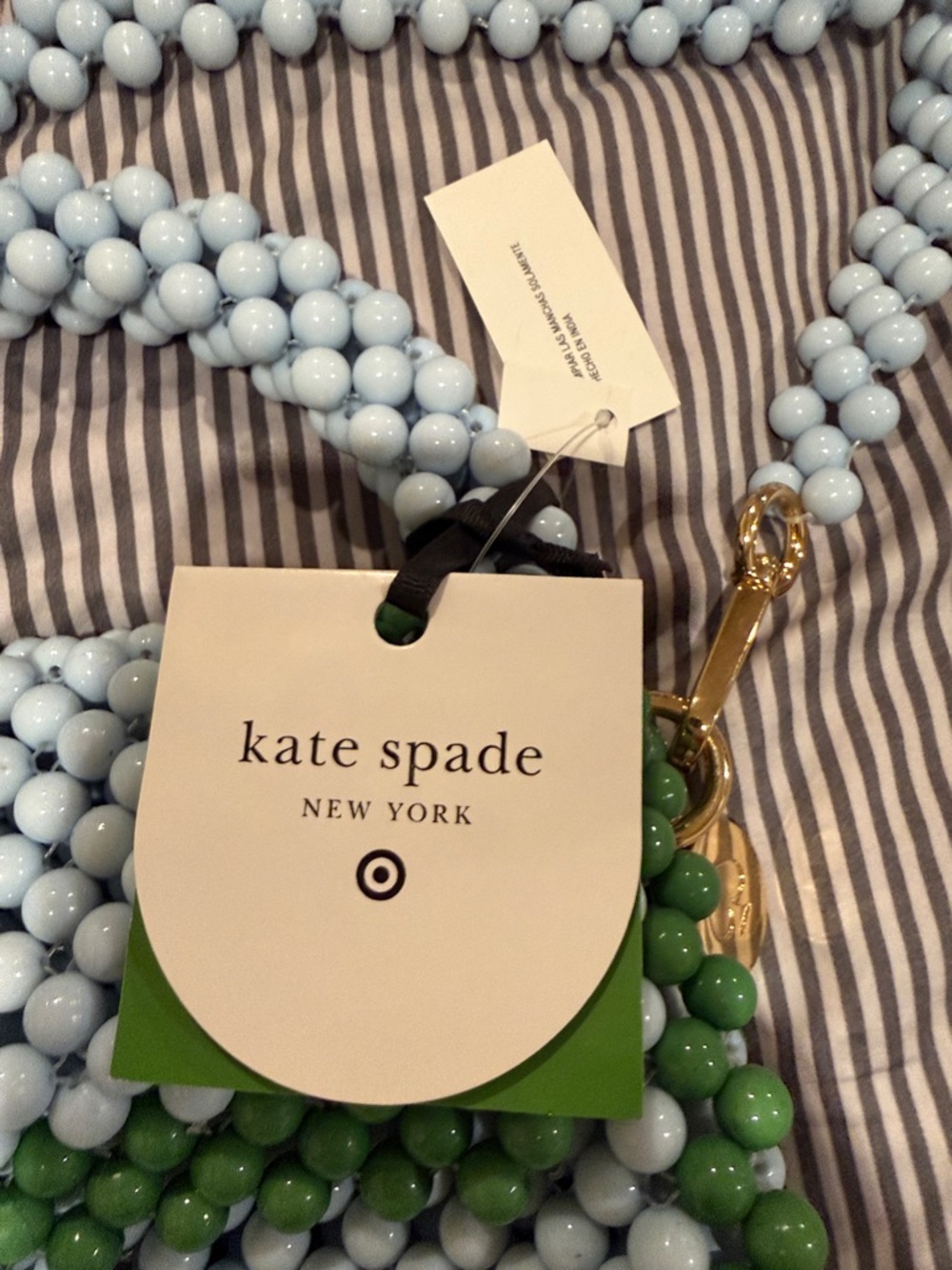 kate spade Light Blue and Green Beaded Crossbody Bag - Picture 2 of 4